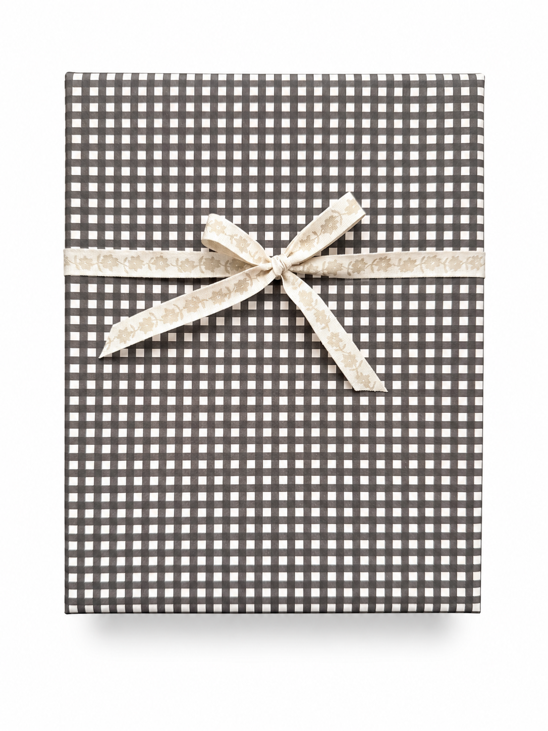 'Folk Flower' cotton ribbon in Taupe
