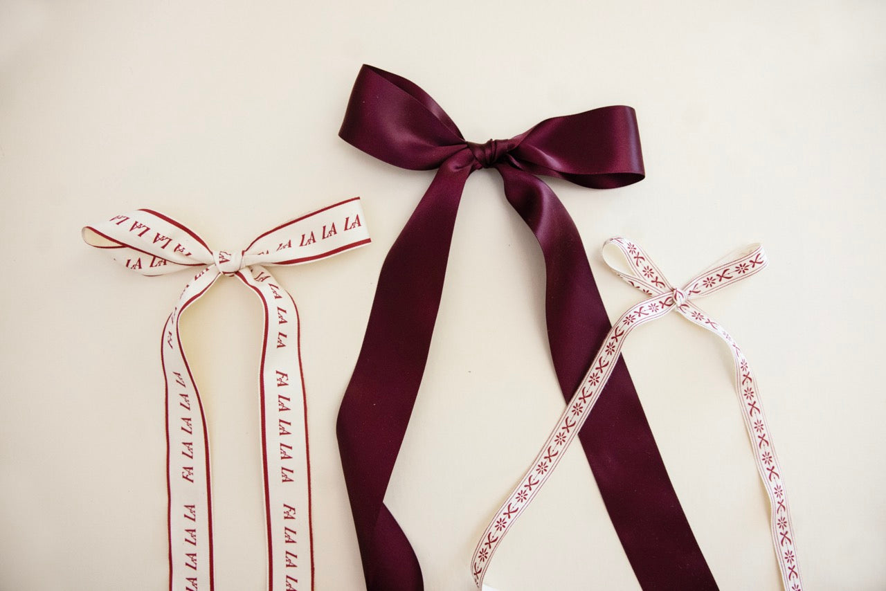 'Fa la la la la' cotton ribbon