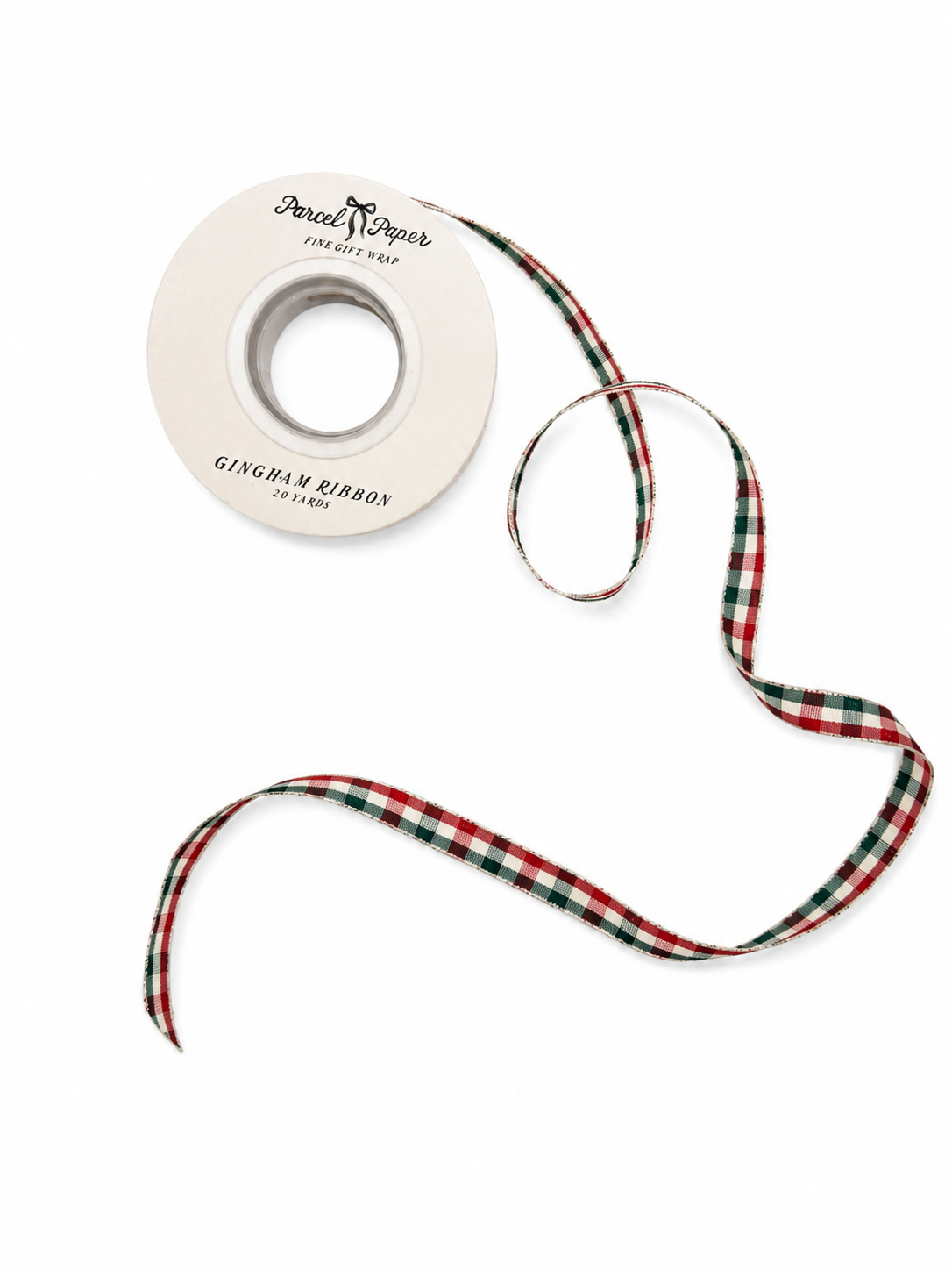 'Merry' Gingham Ribbon