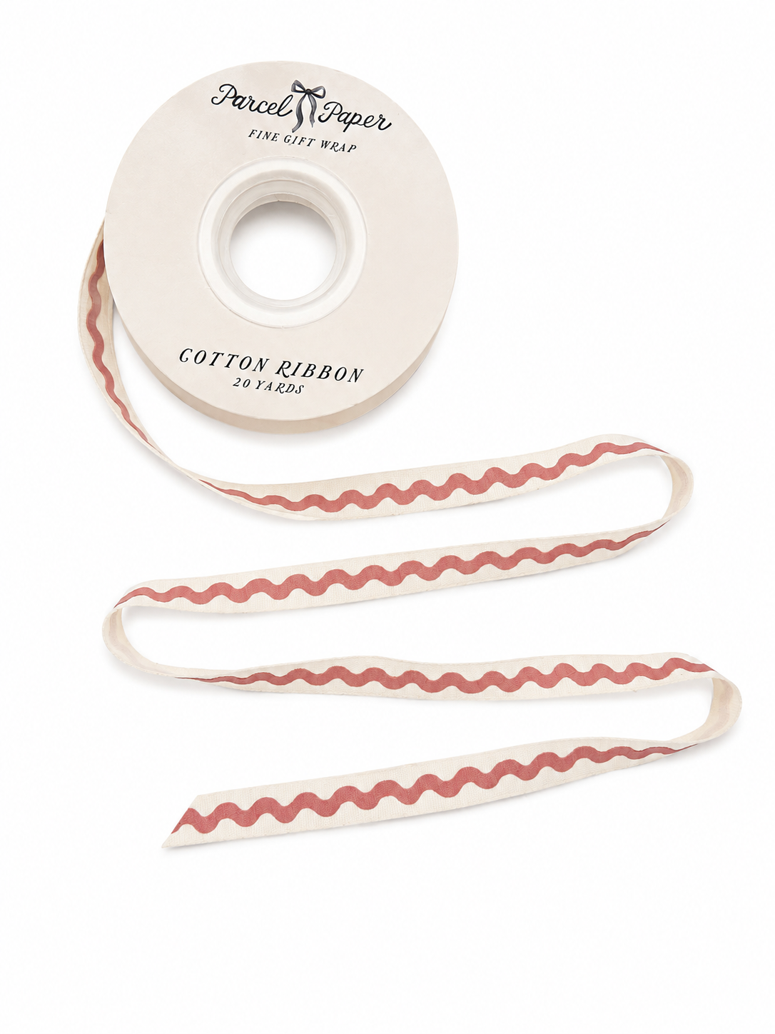'Pink Streamer' cotton ribbon