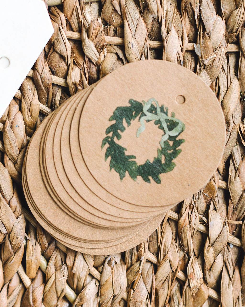 ‘Cedar Wreath’ Kraft Gift Tags