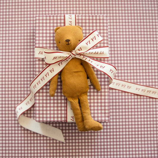 'Cranberry Check' wrapping paper roll