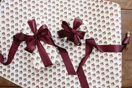 'Cranberry Topiary' wrapping paper roll