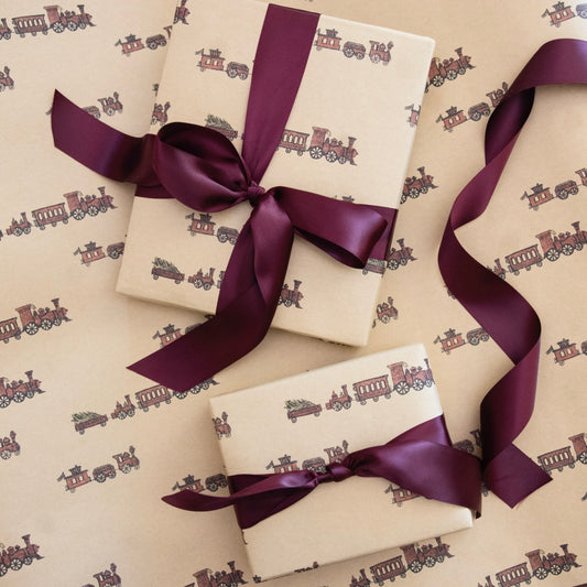 'Toy Trains' wrapping paper roll