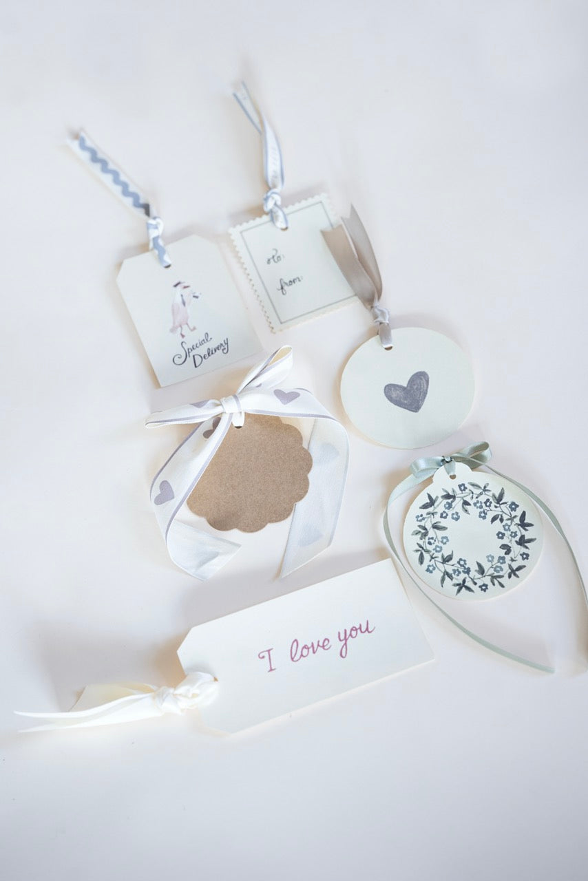 'Kraft Scallop' gift tag