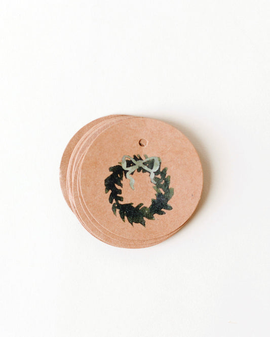 ‘Cedar Wreath’ Kraft Gift Tags