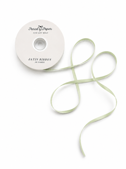 'Leaf Green' satin ribbon