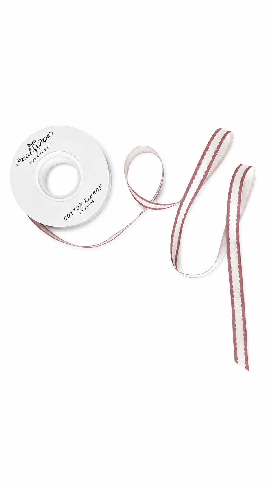 'Rouge Scallop' Cotton Ribbon