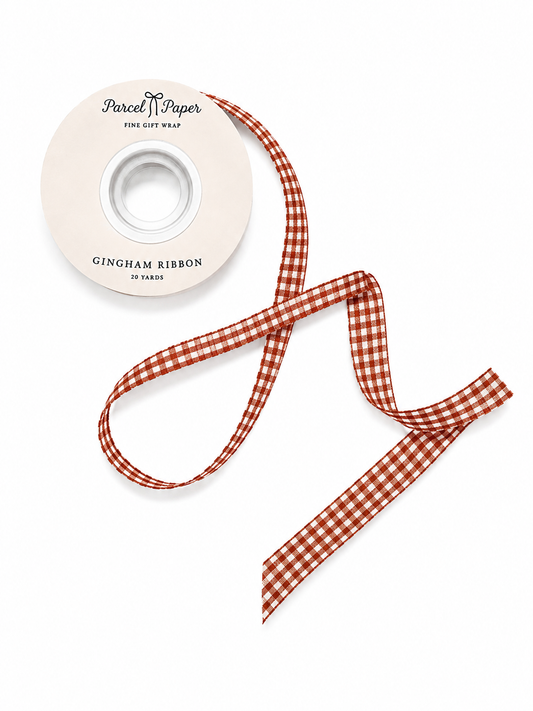 'Copper' Gingham Ribbon