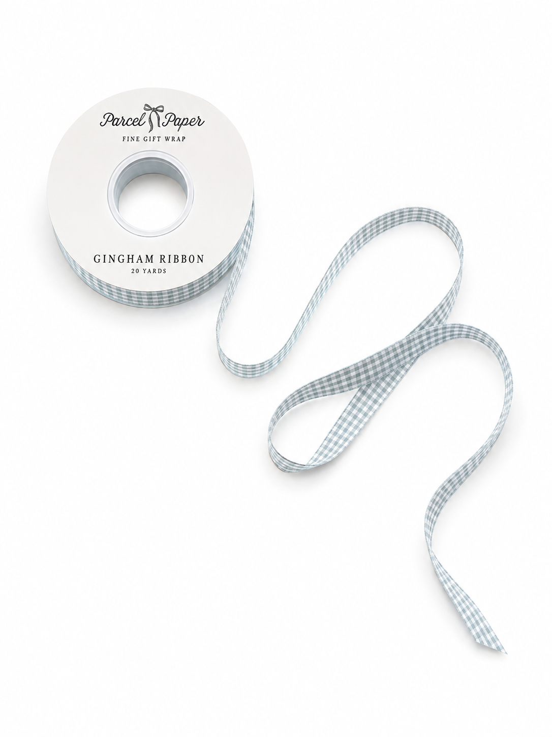 'Seafoam' Gingham Ribbon