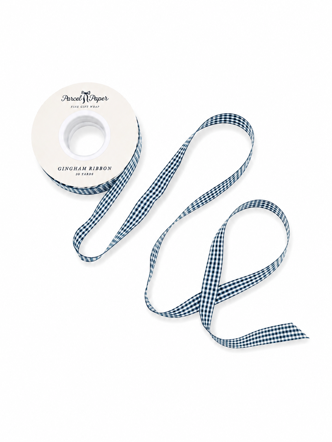 'Marine Blue' Gingham Ribbon