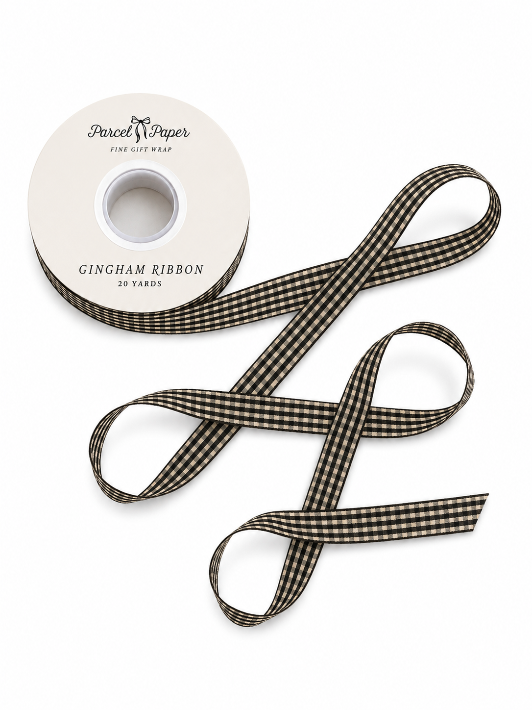 'Black' Gingham Ribbon