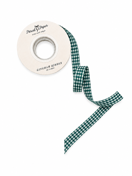 'Forest' Gingham Ribbon