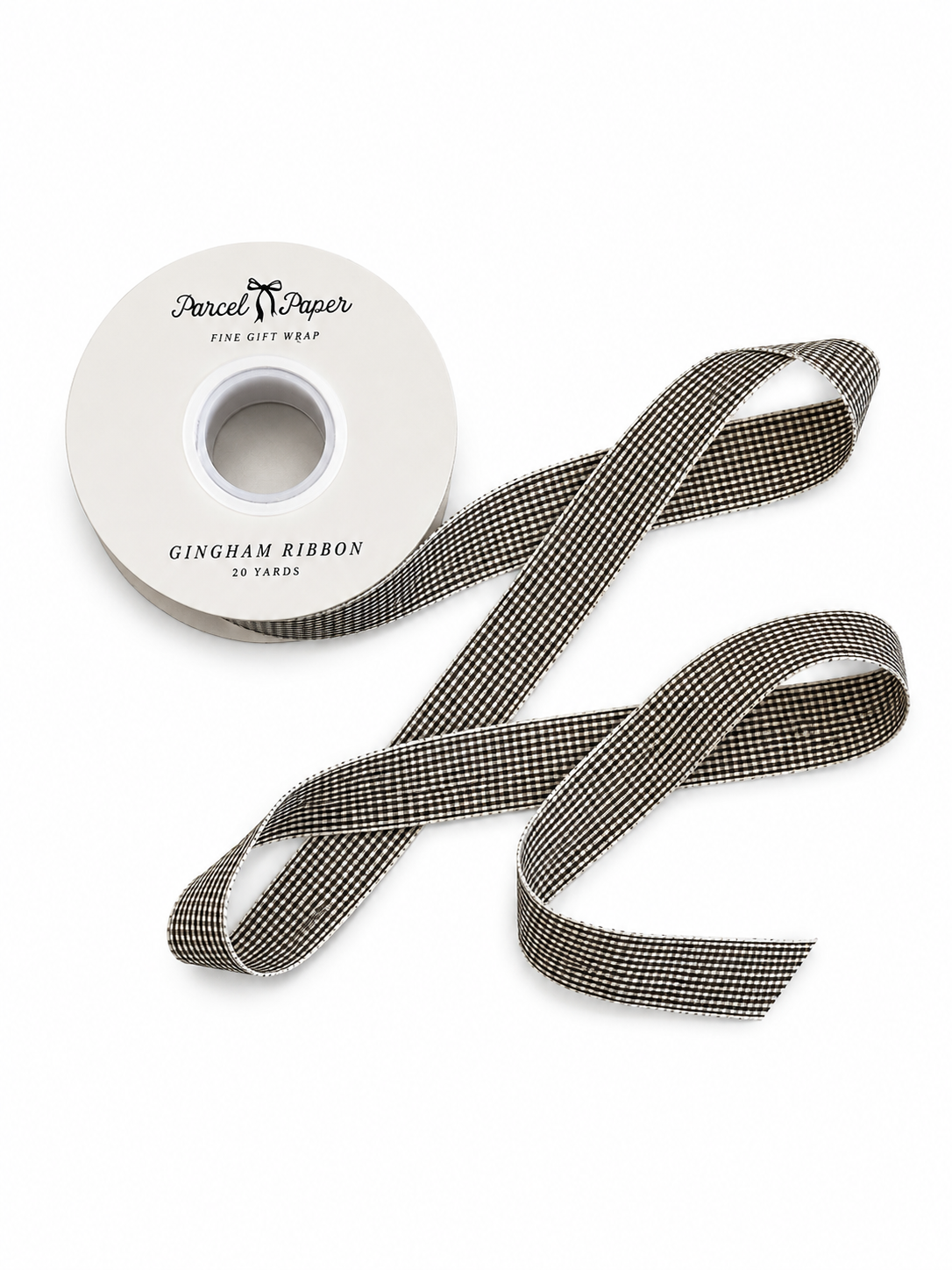 'Coffee' Gingham Ribbon