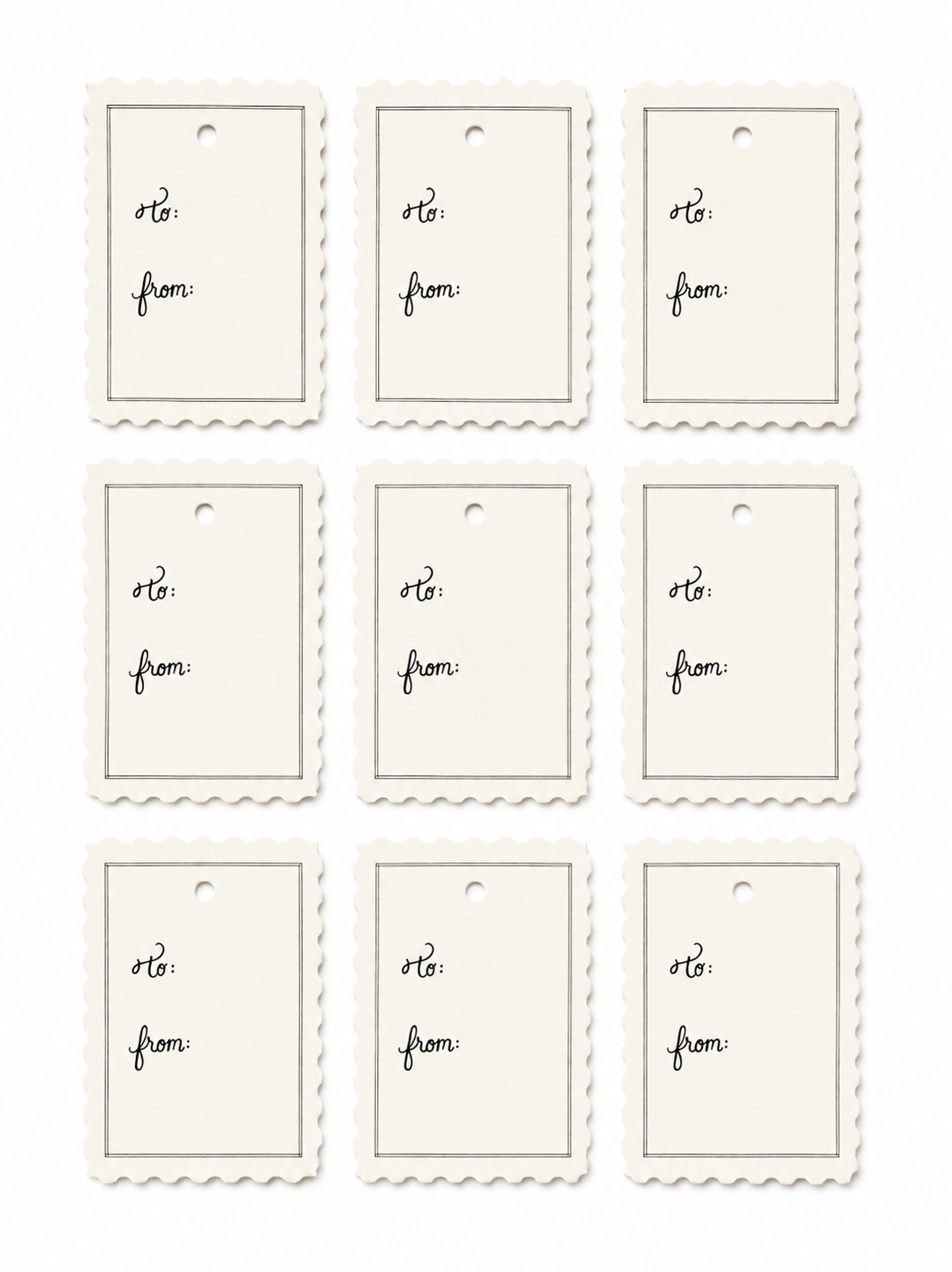 'Signed, Sealed, Delivered' gift tags