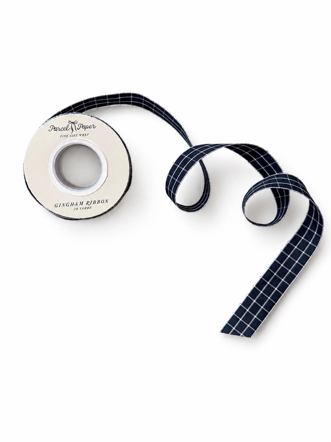 'Navy Grid' Gingham Ribbon