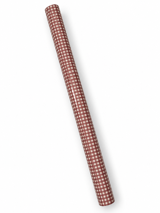 'Cranberry Check' wrapping paper roll