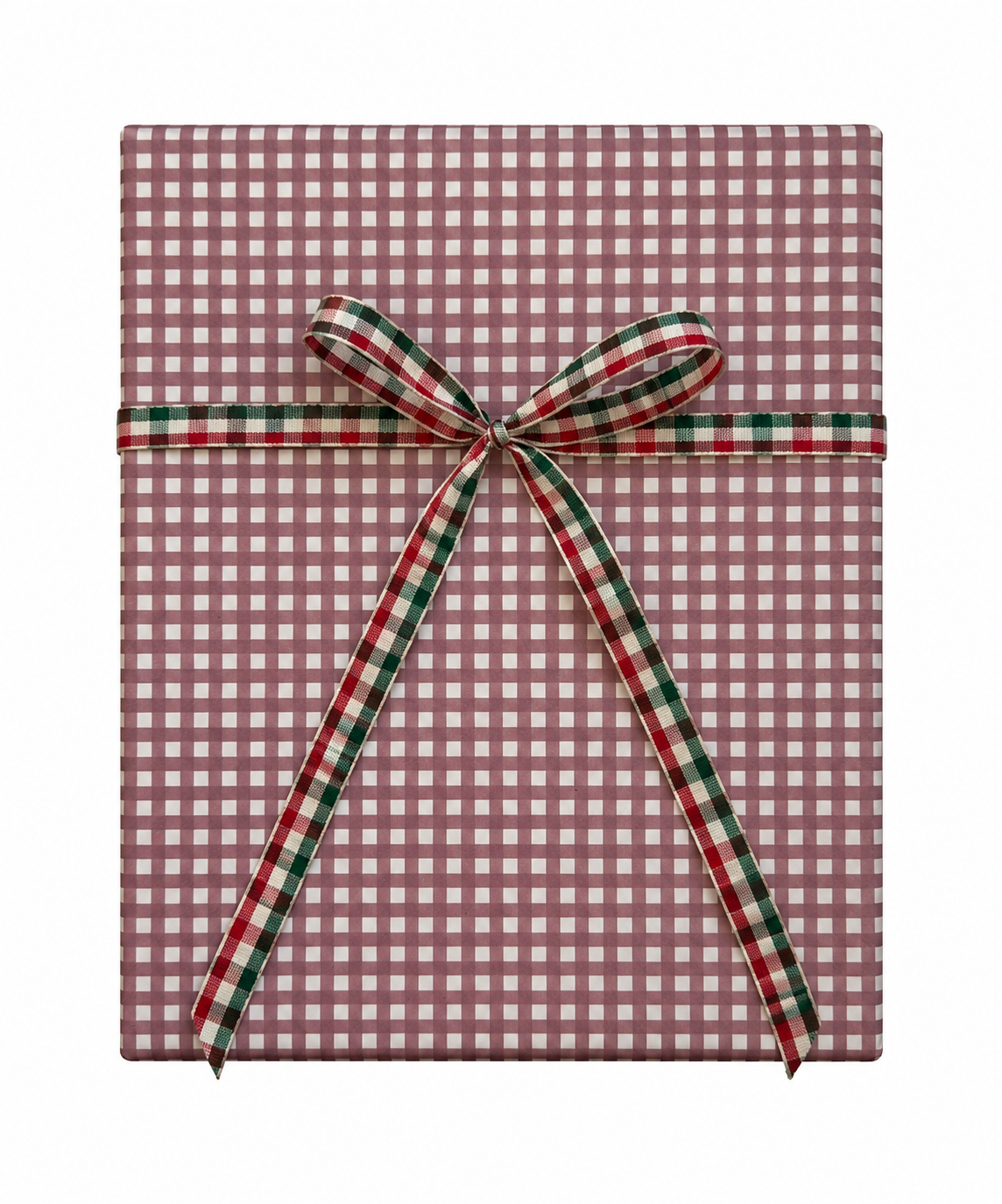 'Merry' Gingham Ribbon