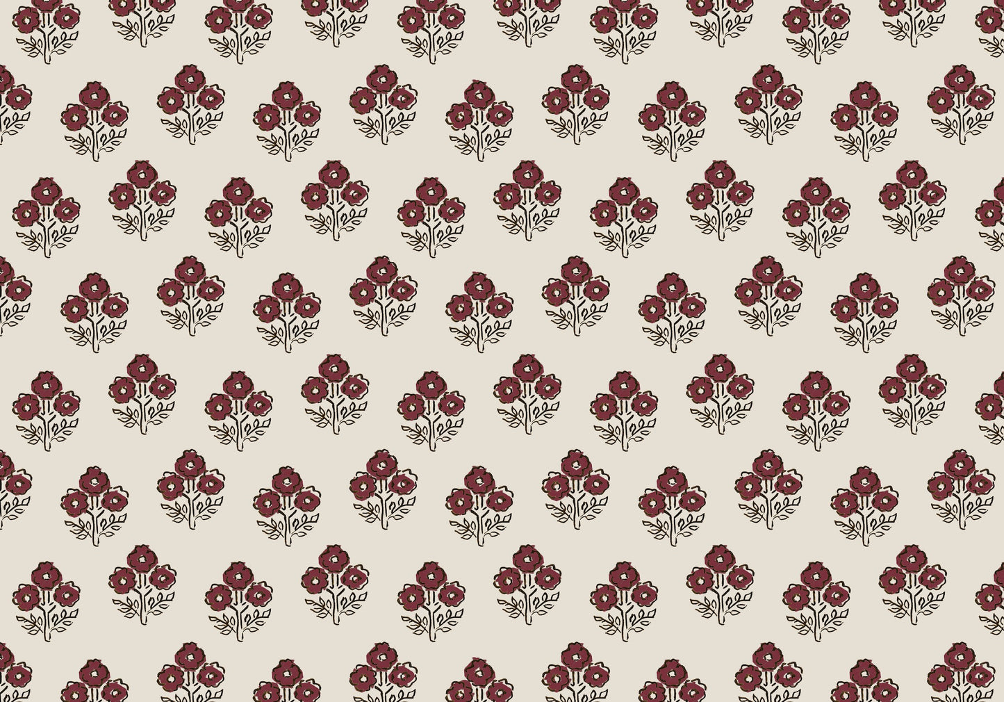 'Cranberry Topiary' wrapping paper roll