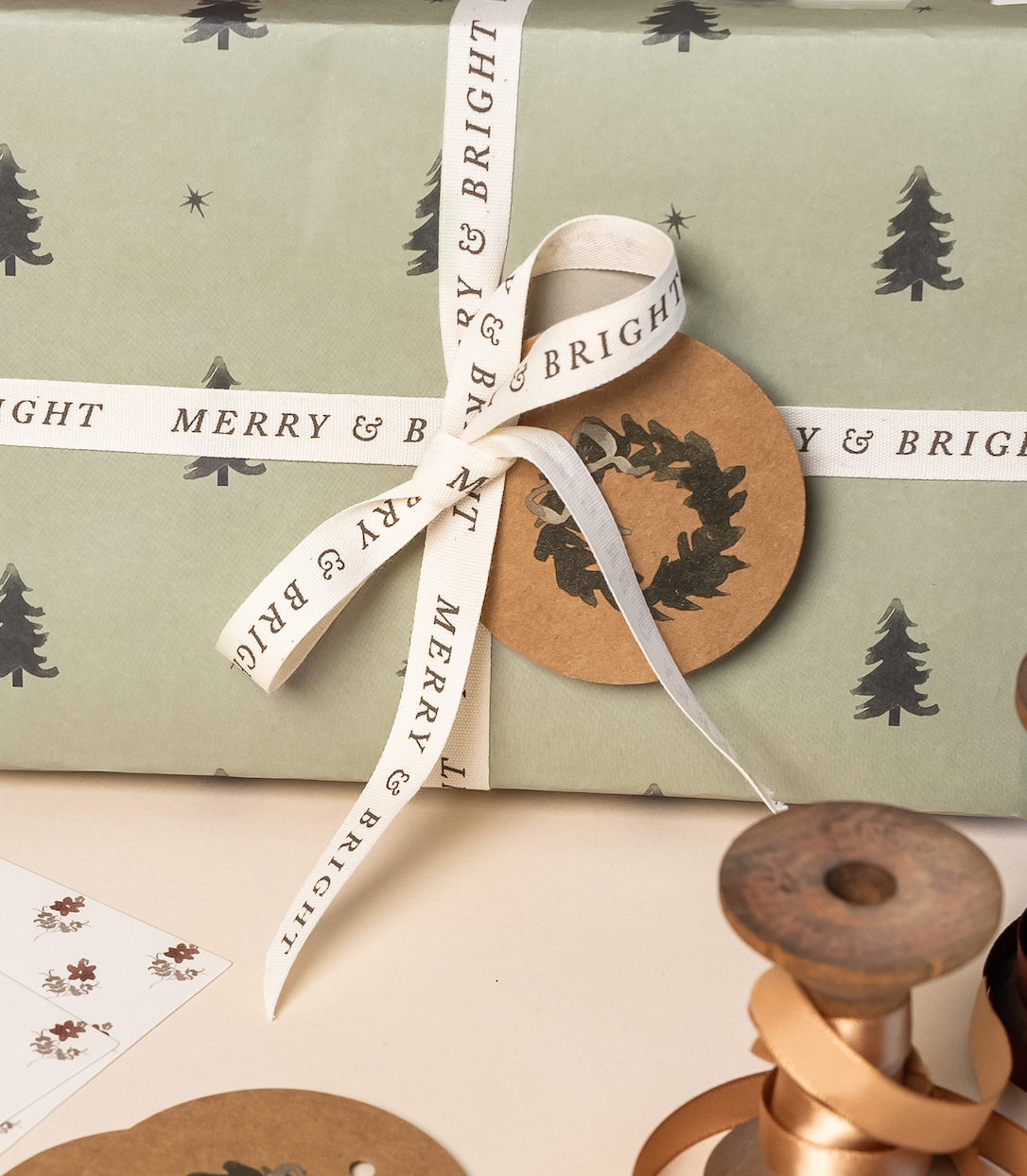 ‘Cedar Wreath’ Kraft Gift Tags